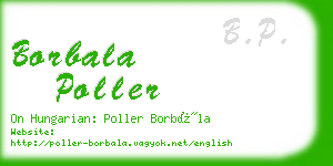 borbala poller business card